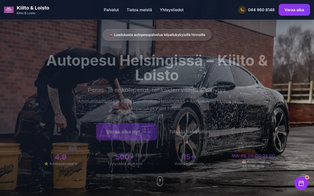 Kiilto & Loisto — sistemi i rezervimeve online
